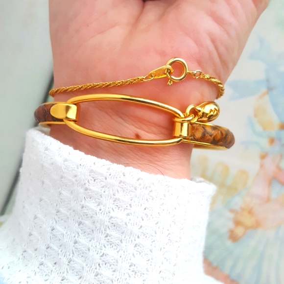 🌙MADANI Firenze Bracelet Gold PlatedSkin Signed - Picture 6 of 16